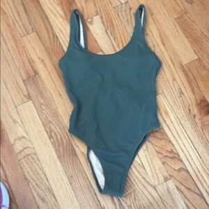 Cotton On Green One Piece Swimsuit with Scoop Neckline